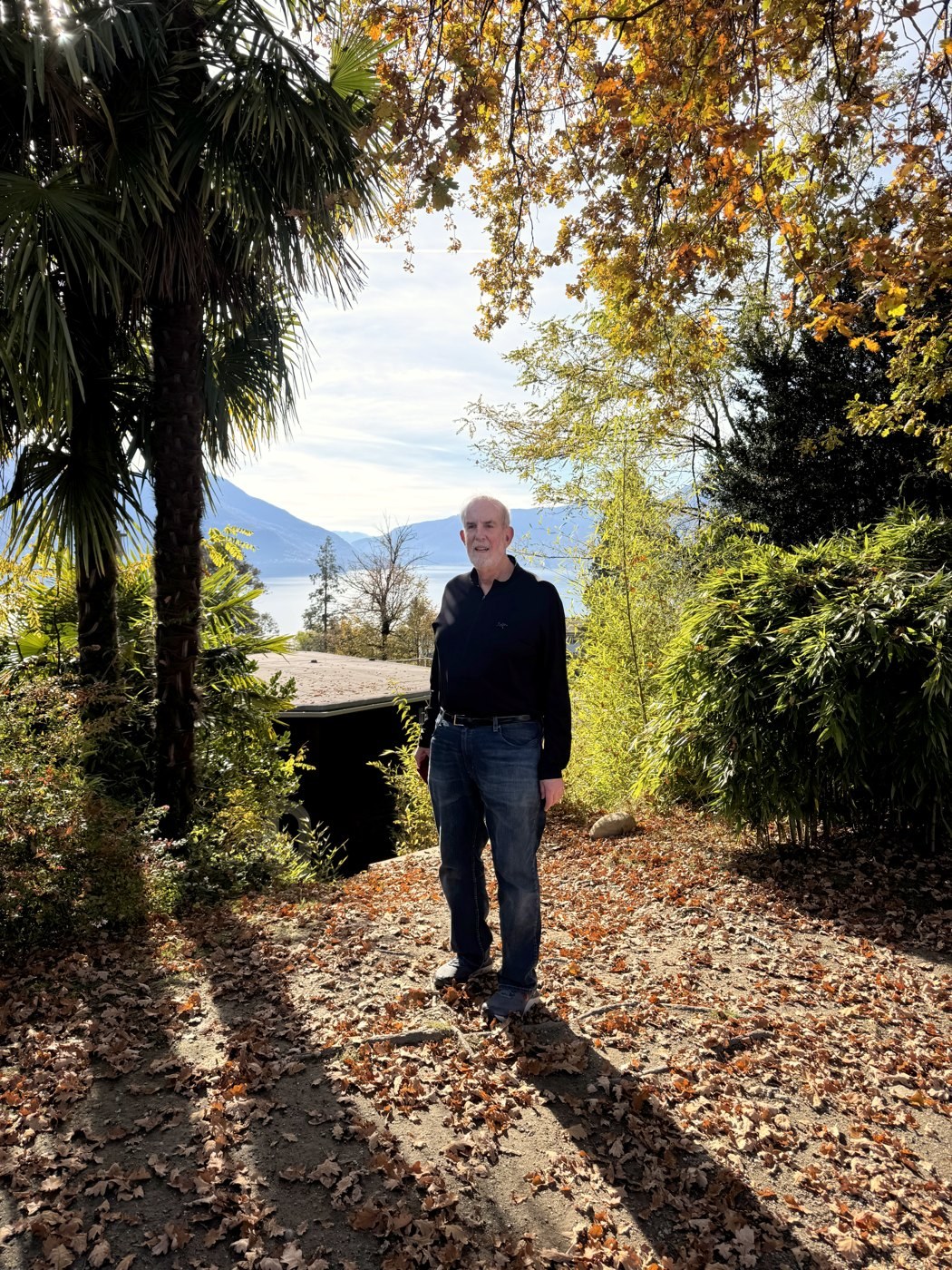 Carlos H. Schenck in the Monte Verità park, November 2025. Photo: Drive Awake.