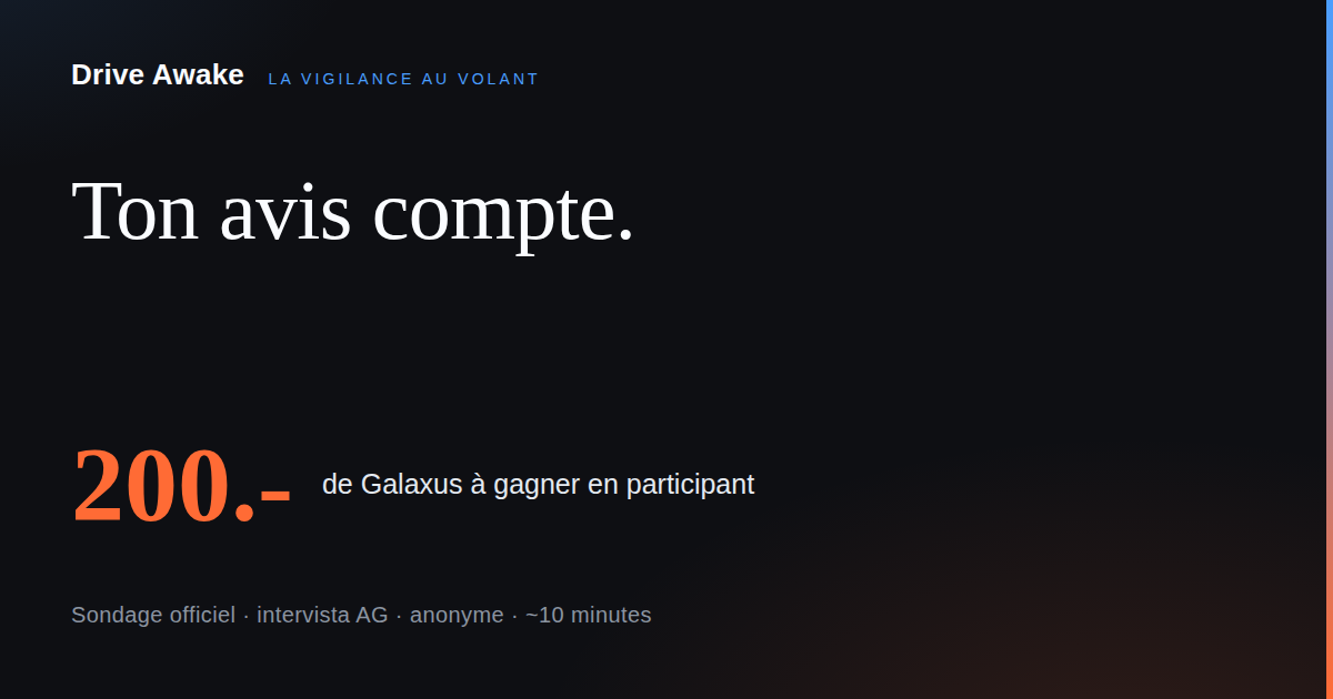 Ton avis compte - Drive Awake