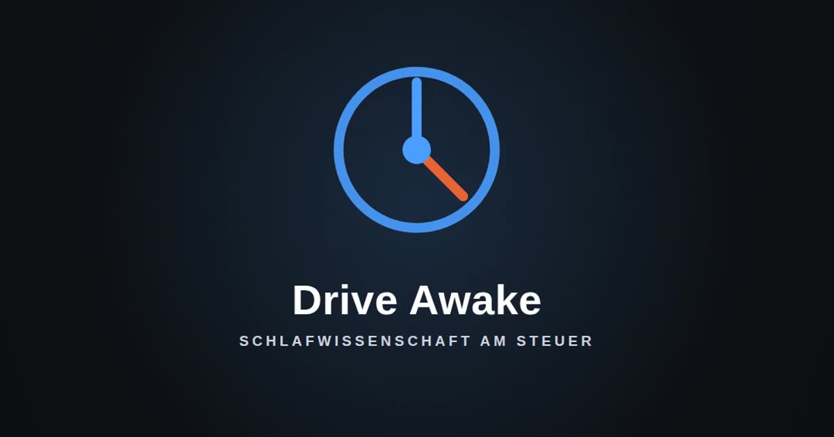 Das Zifferblatt von Drive Awake: der blaue Zeiger der Wachheit und der orange Zeiger der Schwelle.
