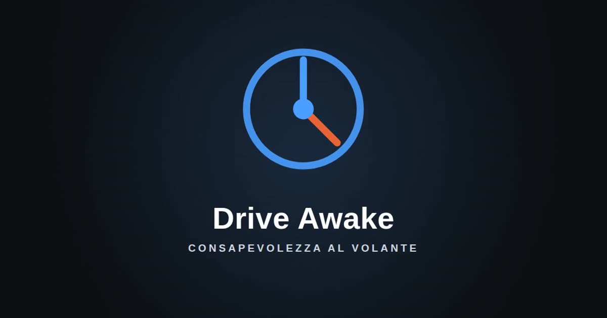 Il quadrante di Drive Awake: la lancetta blu della vigilanza e quella arancio della soglia.
