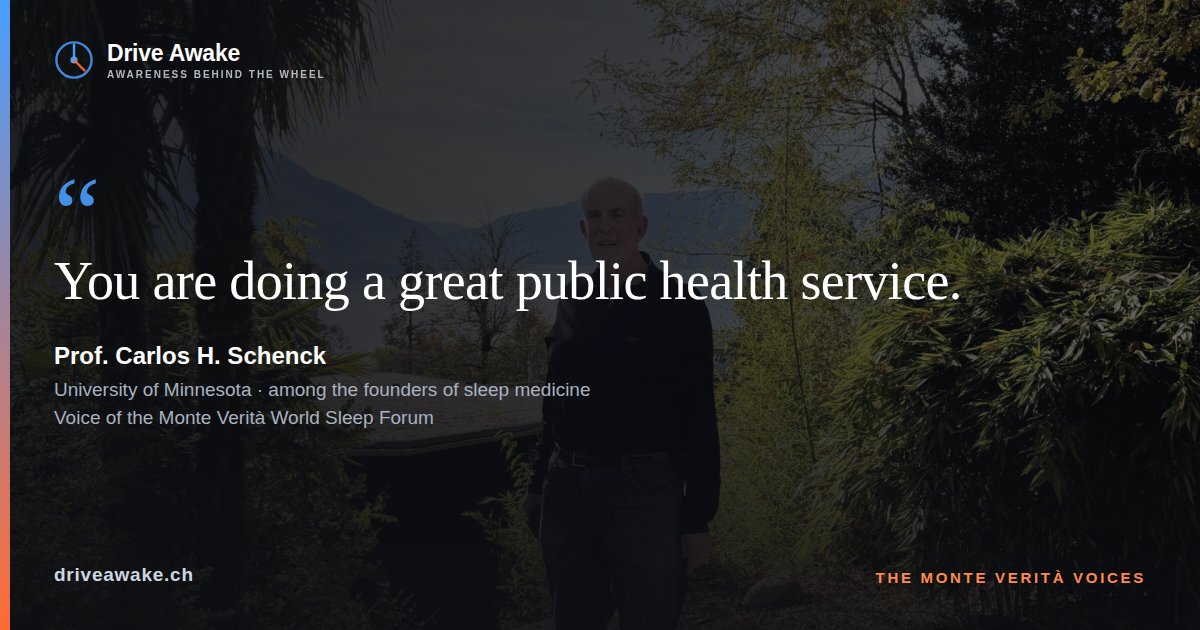 Carlos H. Schenck in the Monte Verità park, with his sentence: You are doing a great public health service.